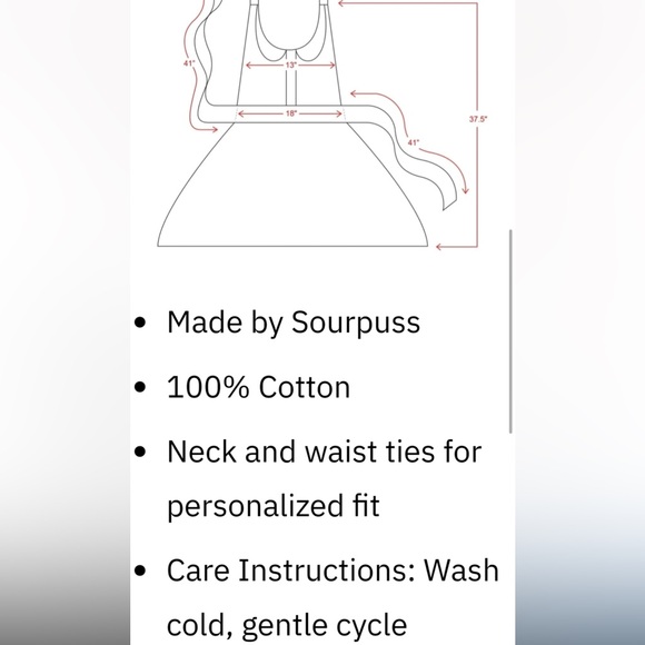 Sourpuss Miss Bones Apron - Picture 5 of 5